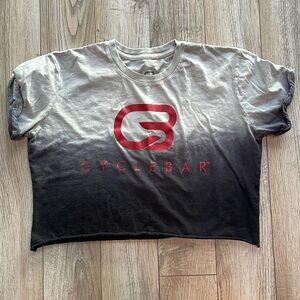 CycleBar Cropped Tee - Black/Gray/Red